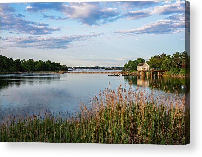 Salem Acrylic Print featuring the photograph Salem MA Smith Pool and Cat Cove Winter Island by Toby McGuire