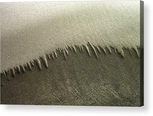 Sand Acrylic Print featuring the photograph Sand Pattern On Beach, Three Cliffs Bay, Gower, South Wales by Unknown
