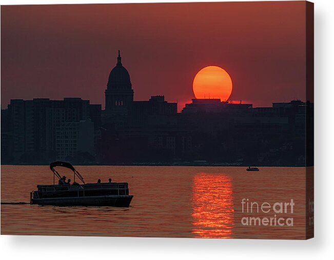 Sunset Acrylic Print featuring the photograph Savoring the Summer Sun by Amfmgirl Photography