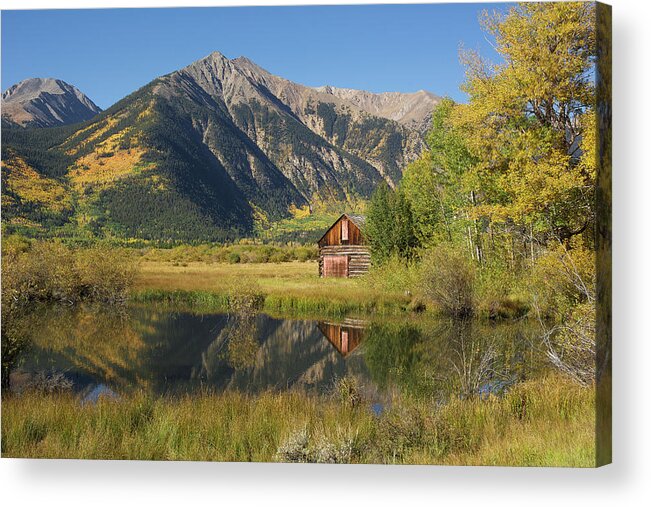 Cabin Acrylic Print featuring the photograph Sawatch Cabin - Autumn by Aaron Spong