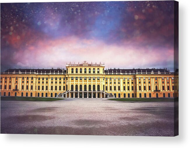 Vienna Acrylic Print featuring the photograph Schonbrunn Palace Vienna Austria by Carol Japp