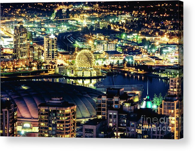 Architecture Acrylic Print featuring the photograph 1417 Science World Vancouver Canada by Neptune - Amyn Nasser Photographer