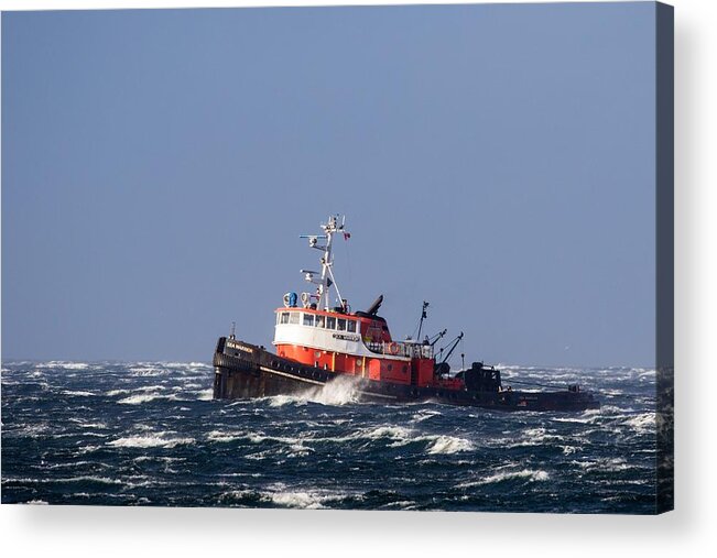 Tug Boat Acrylic Print featuring the photograph Sea Warrior Tug Boat by Michelle Pennell