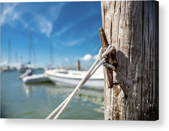 Secured Acrylic Print featuring the photograph Secure Mooring by Bill Carson Photography