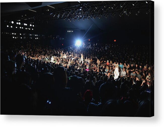 New York Fashion Week Acrylic Print featuring the photograph Seen Around Lincoln Center - Day 1 - by Andrew H. Walker
