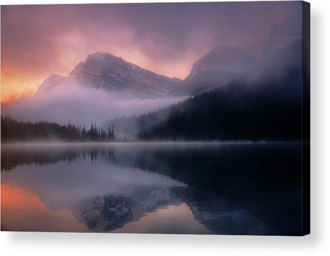 Mountains Acrylic Print featuring the photograph September Sunrise Banff by Dan Jurak