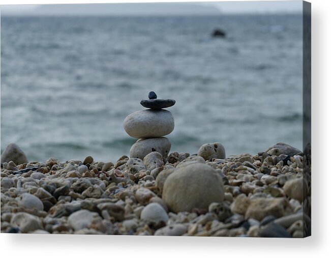 Rock Stacking Acrylic Print featuring the photograph Serenity 2 by Eric Hafner