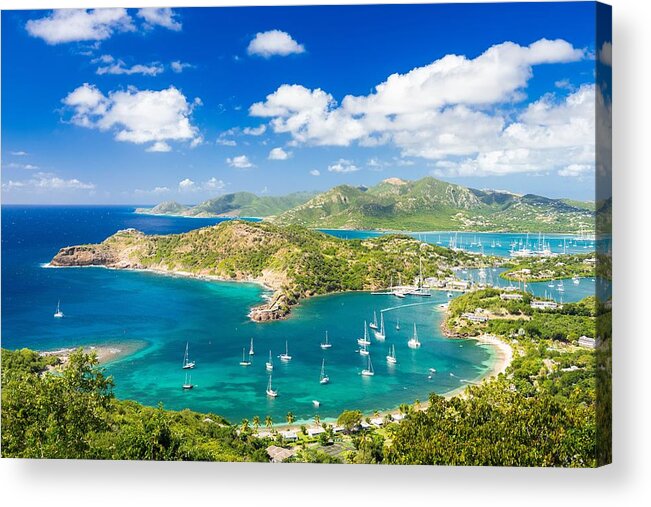 Landscape Acrylic Print featuring the photograph Shirley Heights, Antigua Overlooking by Sean Pavone
