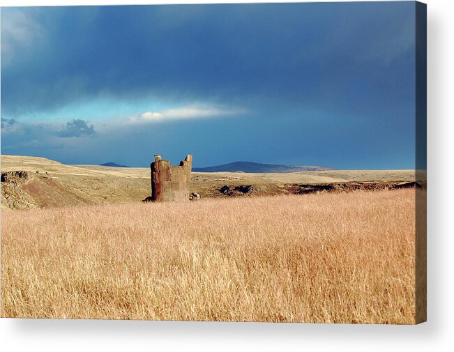 Tranquility Acrylic Print featuring the photograph Sillustani by Ramonnl