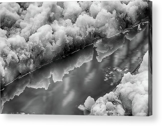 Water Acrylic Print featuring the photograph Silver Sliver of Water by Cate Franklyn