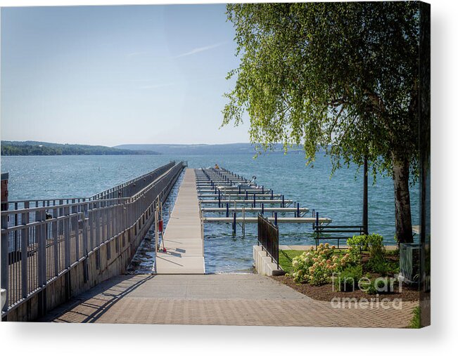 Boat Slips Acrylic Print featuring the photograph Skaneateles City Pier by William Norton