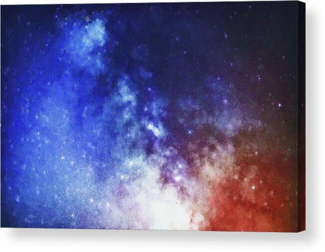 Night Acrylic Print featuring the painting Sleeping with the Stars - 04 by AM FineArtPrints