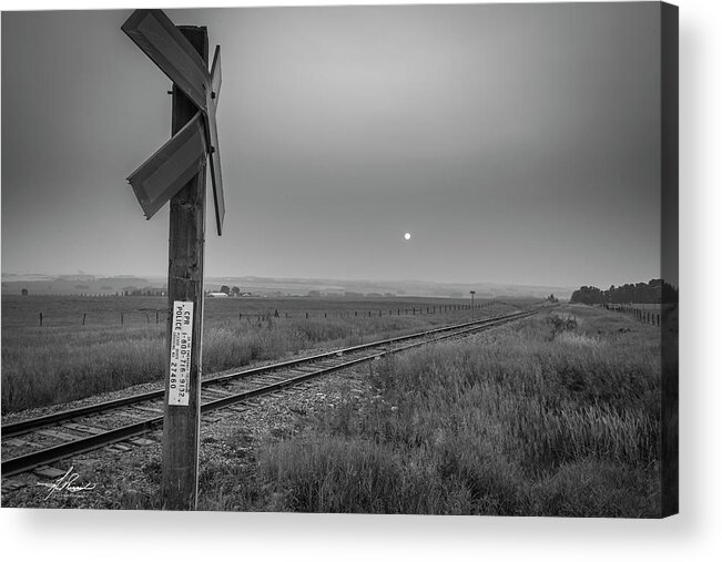 August 2018 Acrylic Print featuring the photograph Smoke Haze Over the Prairie by Phil And Karen Rispin