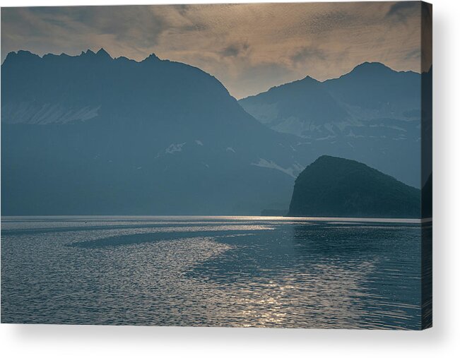 Smoke Acrylic Print featuring the photograph Smoky Haze over Geographic Harbor by Mark Hunter