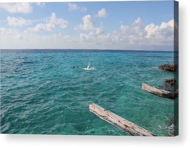 Tropical Vacation Acrylic Print featuring the photograph Snorkeling by Ruth Kamenev