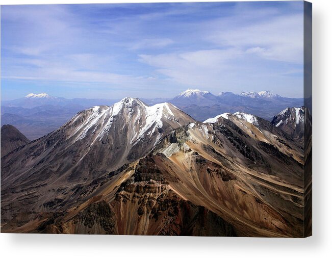 Tranquility Acrylic Print featuring the photograph Snowy Peaks by Marcos Granda P - Peru