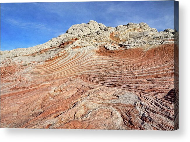 White Pocket Acrylic Print featuring the photograph Solid Waves pano by Theo O'Connor
