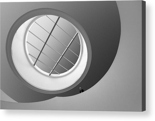 Architecture Acrylic Print featuring the photograph Spiral Staircase Museum Of Liverpool by Inge Schuster