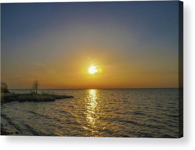 Spring Acrylic Print featuring the photograph Spring Sunrise on the Chesapeake Bay - St Michaels Maryland by Bill Cannon