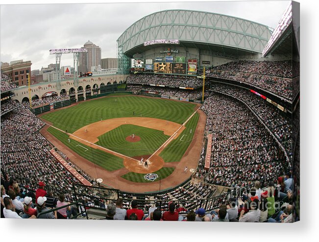 Minute Maid Park Acrylic Print featuring the photograph St. Louis Cardinals V Houston Astros by Ronald Martinez
