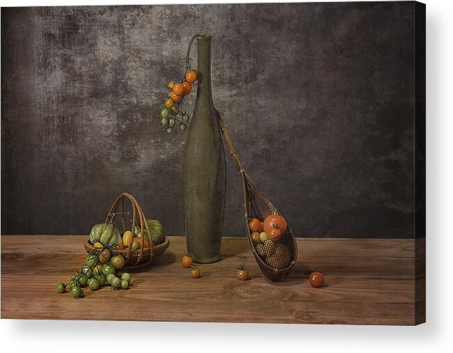 Still Acrylic Print featuring the photograph Still Life With Tomatos by Lydia Jacobs