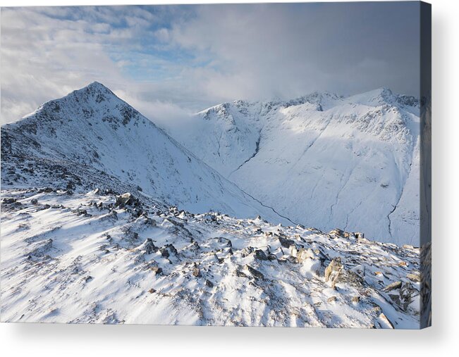 Landscapes Acrylic Print featuring the photograph Stob Dubh And Stob Coire Sgreamhach by Stewart Smith