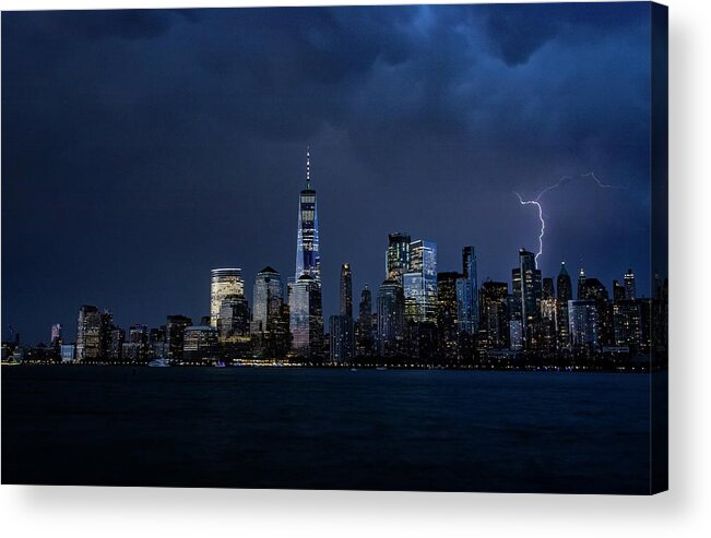 City Acrylic Print featuring the photograph Storm over Manhattan by Kevin Plant