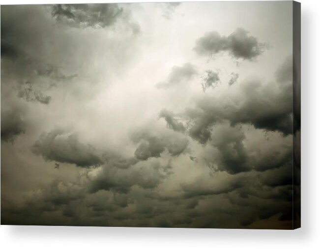 Curve Acrylic Print featuring the photograph Stormy Cloudscape by Macroworld