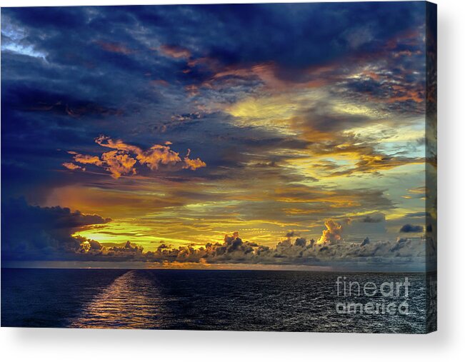 Australia Acrylic Print featuring the photograph Stormy Sunrise - Arafura Sea by David Meznarich