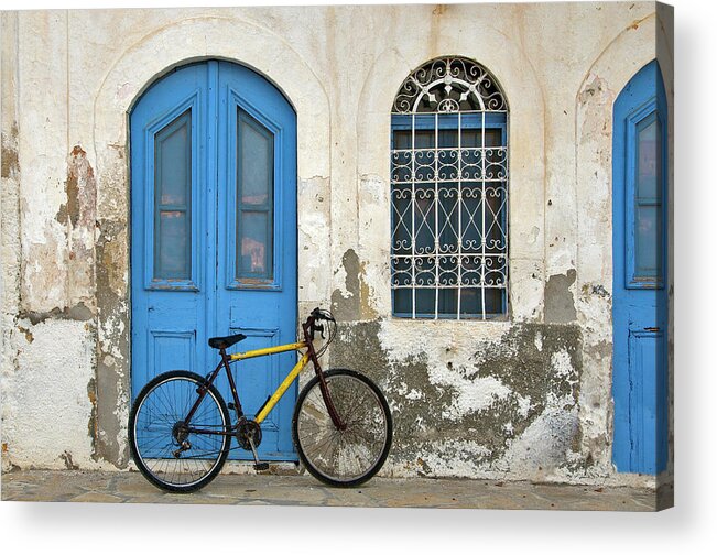 Tranquility Acrylic Print featuring the photograph Street Scene From Island Of Kastellorizo by Izzet Keribar