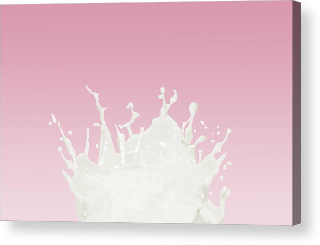 Milk Acrylic Print featuring the photograph Studio Shot Of Milk Splash by Visage