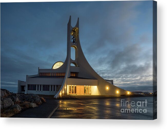 Iceland Acrylic Print featuring the photograph Stykkisholmur church by Brian Kamprath