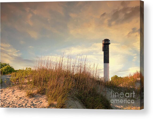 Sullivan's Island Lighthouse Acrylic Print featuring the photograph Sullivan's Island Lighthouse - Charleston Historical by Dale Powell