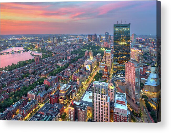 Boston Acrylic Print featuring the photograph Summer Evening in Boston by Kristen Wilkinson
