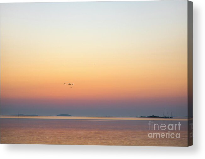 Maine Acrylic Print featuring the photograph Sunrise over West Penobscot Bay, Maine by Diane Diederich
