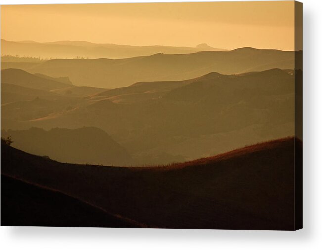 Sunset Acrylic Print featuring the photograph Sunset and Coastal Range by Cindy McIntyre