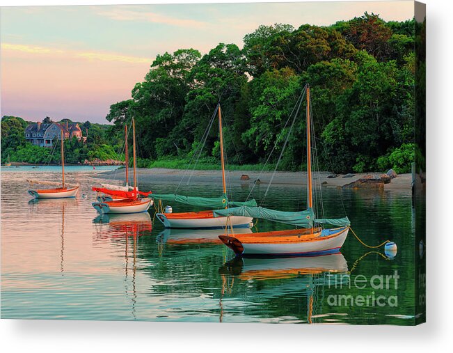 Sunset Acrylic Print featuring the photograph Sunset at Quissett Harbor, Falmouth, MA by Mark OConnell