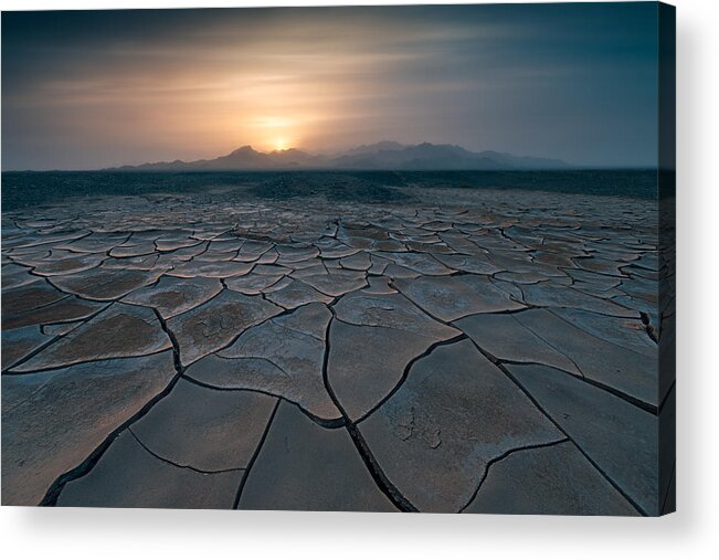 Desert Acrylic Print featuring the photograph Sunset by Bingo Z