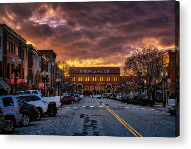Ogden Acrylic Print featuring the photograph Sunset on 25th Street by Michael Ash