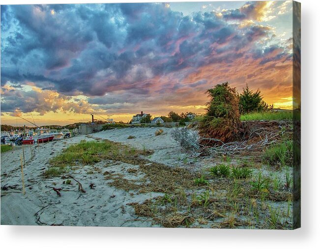 Cape Cod Acrylic Print featuring the photograph Sunset over the Outermost Harbor Marine by Marisa Geraghty Photography