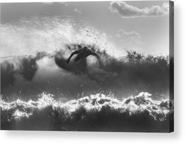 Surfer Acrylic Print featuring the photograph Surfing In The Sky by Massimo Mei