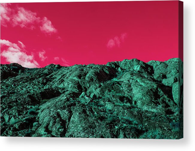 Scenics Acrylic Print featuring the photograph Surreal Volcanic Landscape In Iceland by Mimi Haddon