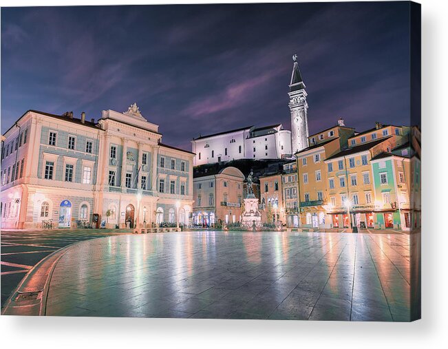 Europe Acrylic Print featuring the photograph Tartini Square by Elias Pentikis