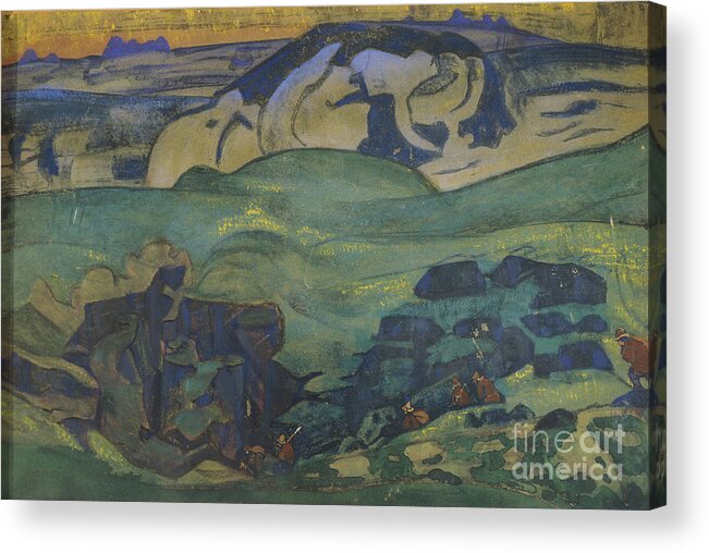 Symbolism Acrylic Print featuring the drawing Tchud Tribe Gone Underground, 1913 by Heritage Images