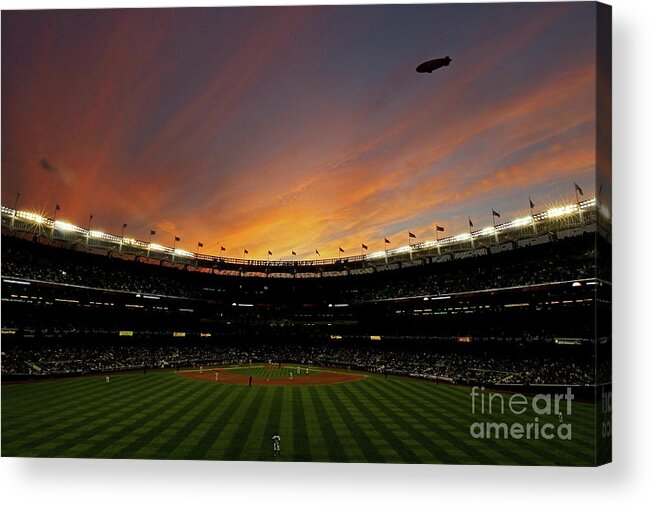 Playoffs Acrylic Print featuring the photograph Texas Rangers V New York Yankees, Game 5 by Nick Laham