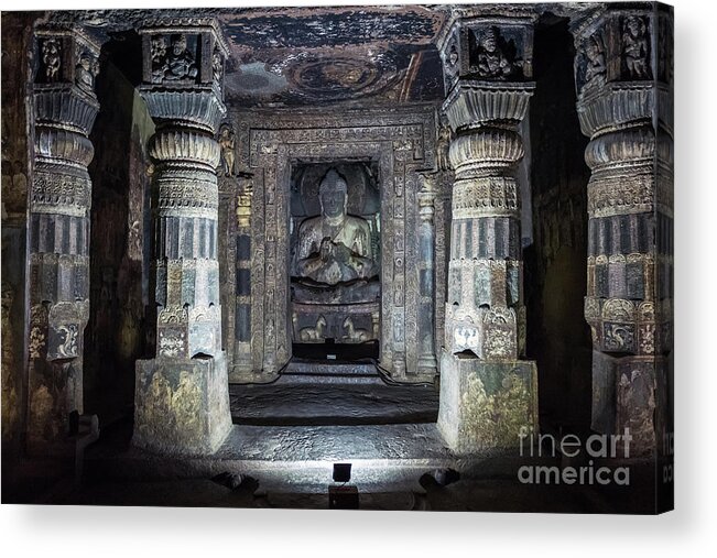 Ancient History Acrylic Print featuring the photograph The Ajanta Caves Of Ancient India by Zhouyousifang