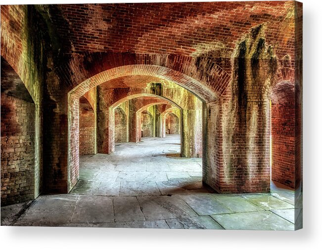 Fort Massachusetts Mississippi Acrylic Print featuring the photograph The Arches of Fort Massachusetts by Susan Rissi Tregoning