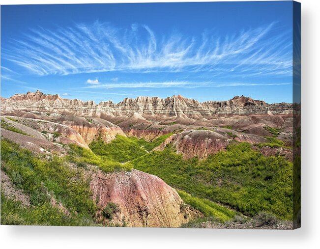 South Dakota Acrylic Print featuring the photograph The Badlands Loop by Chris Spencer