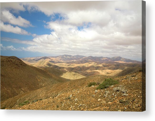 Scenics Acrylic Print featuring the photograph The Barren Hills Of Western by Roel Meijer