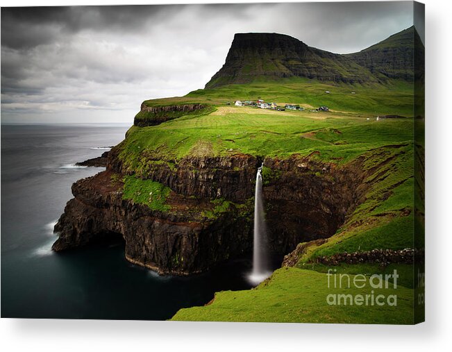 Scenics Acrylic Print featuring the photograph The Breath Taking View Of Gasadalur by Wild-places
